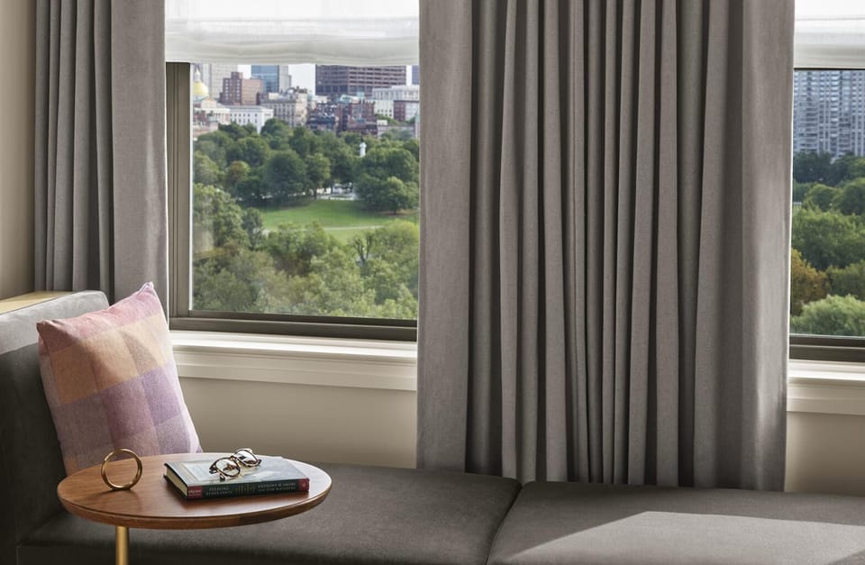 Linger by the window seat and watch the city.