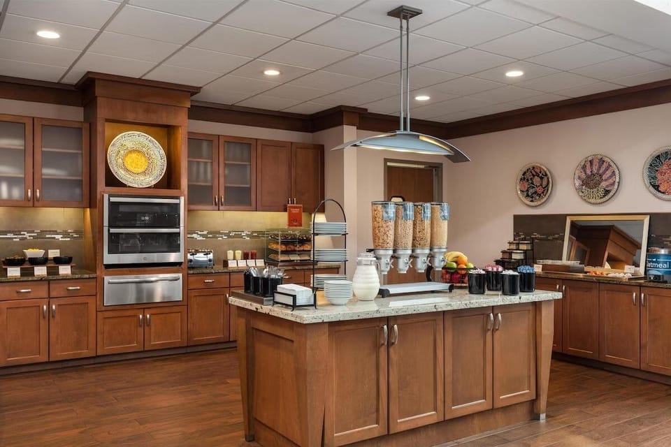 Start your morning with a hearty breakfast buffet spread.
