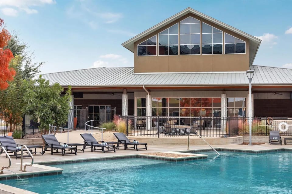 Unwind poolside with sunny loungers and resort-style comfort.