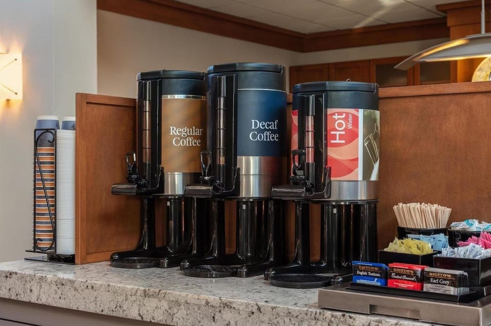 Start mornings right with fresh coffee and tea at hand.
