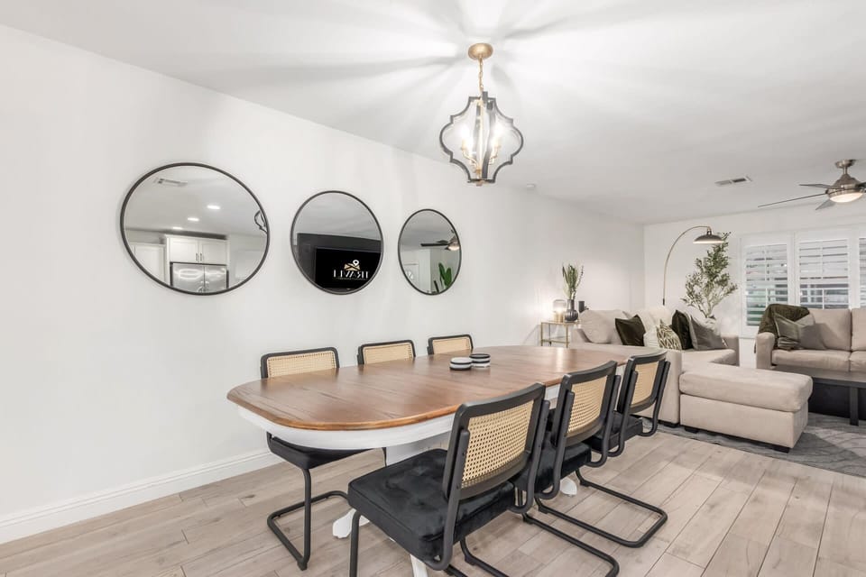 Dining for up to 8 (new chairs added since photos were taken)