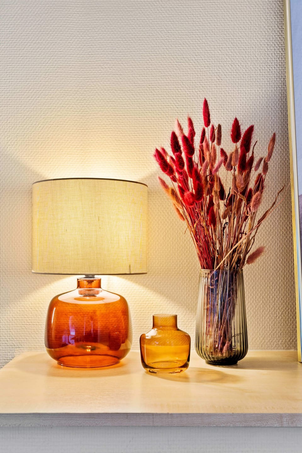 Cozy corners adorned with warm light and vibrant accents.
