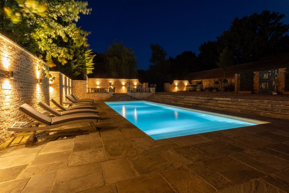 Pool at night