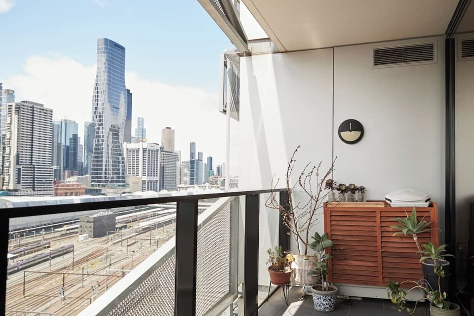 A barbecue is perfect for a balmy summer night while taking in the city skyline on your own private balcony.