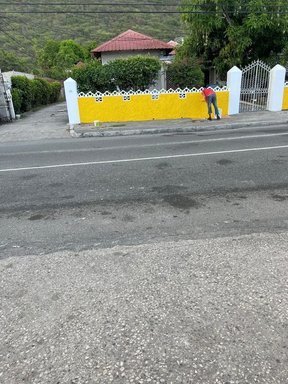 Outside gate entrance 