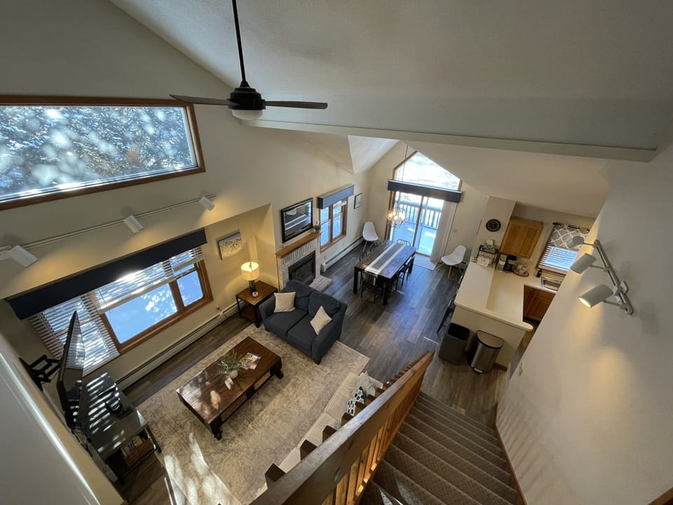 Wide angle showing the main living space