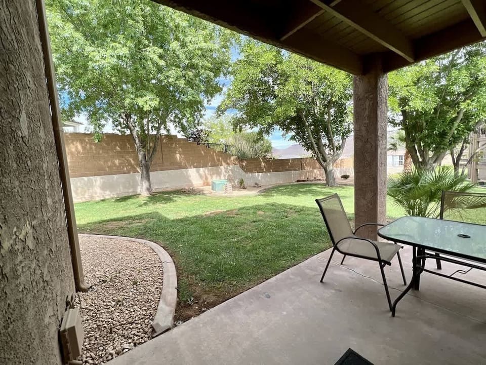 Porch and Grassy Area