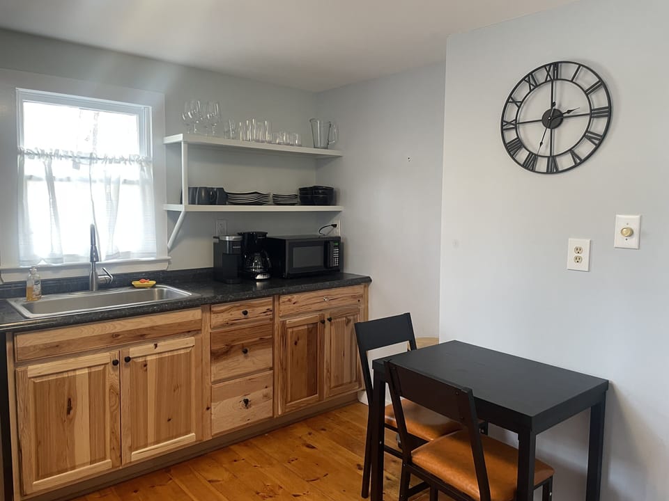 Kitchen has everything you may need during your stay! there is no dishwasher