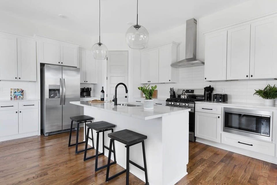 Fully Stocked Kitchen with Modern Appliances and Ample Storage