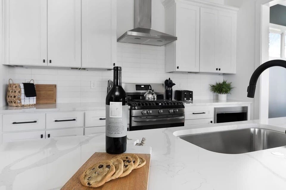 Fully Stocked Kitchen with Modern Appliances and Ample Storage