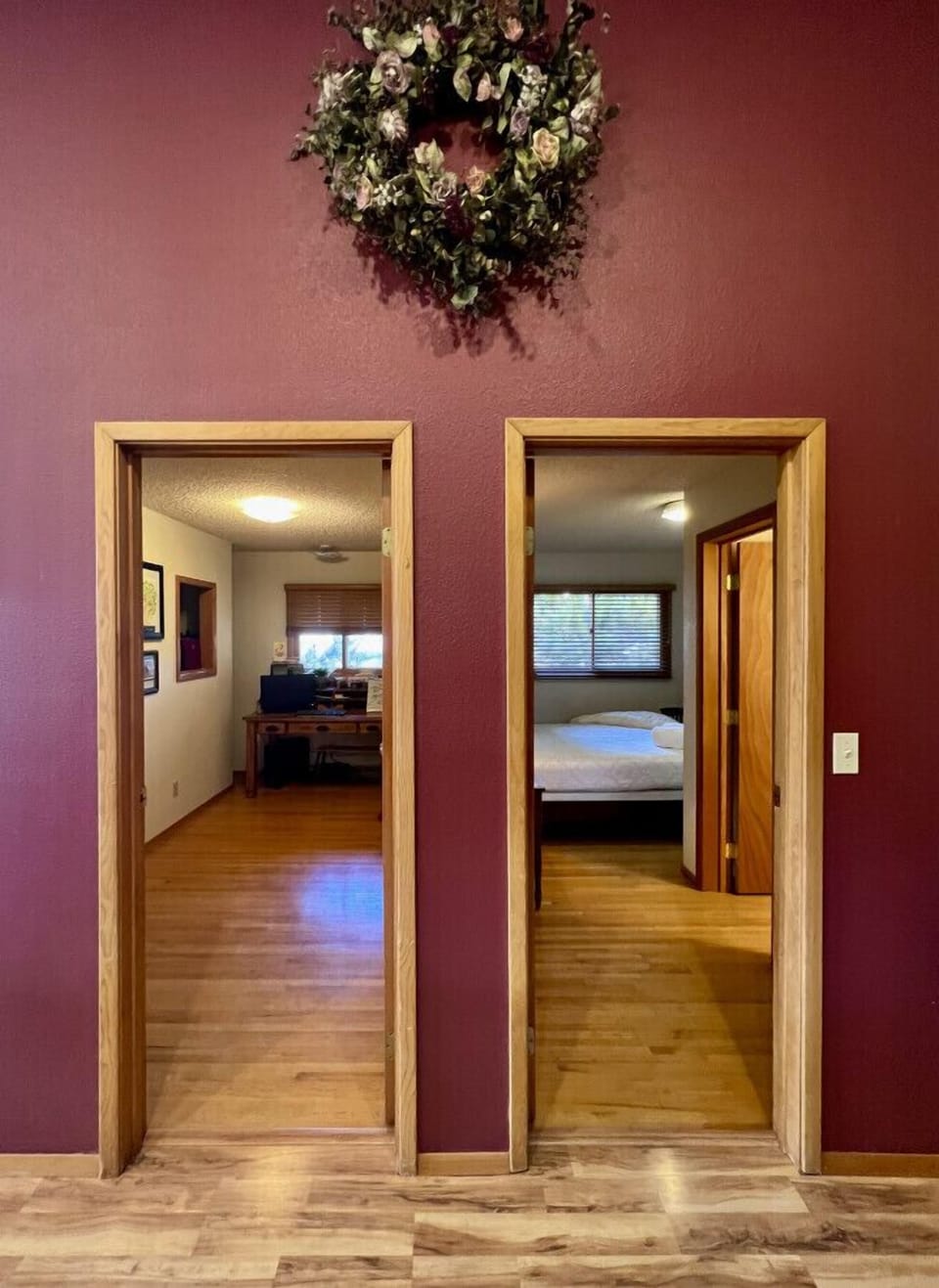 Lower level bedroom entrances