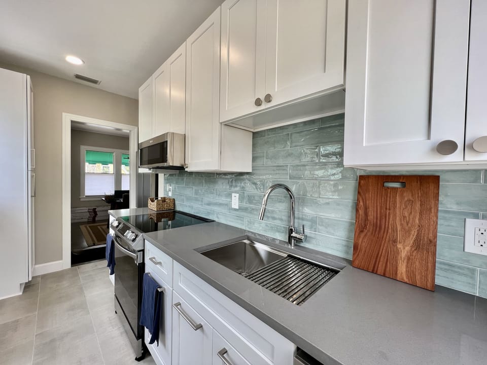 Newly remodeled Kitchen with many amenities for home-cooked meals and dining.