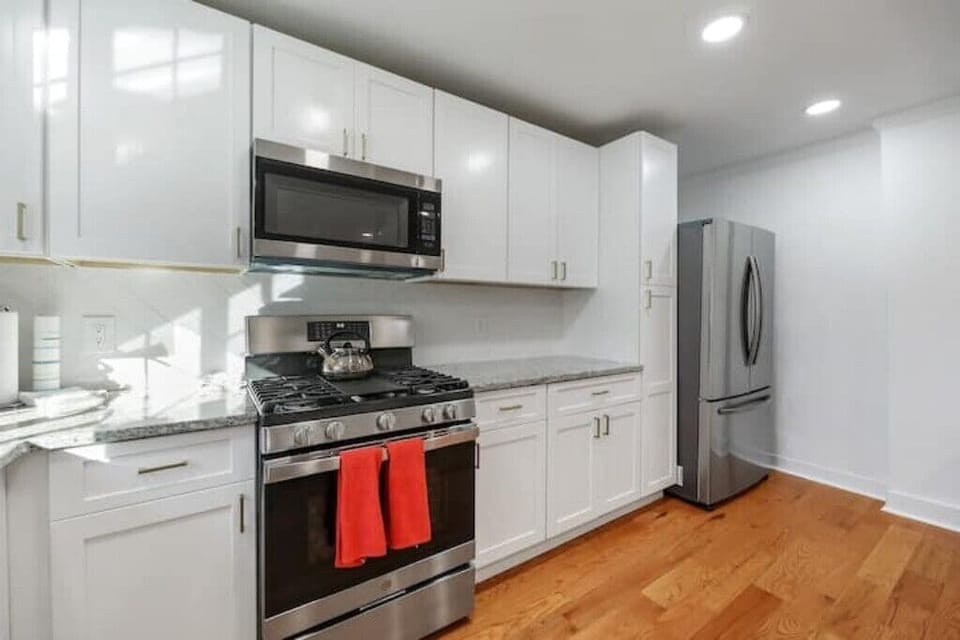 Well-appointed kitchen with stainless steel appliances. 