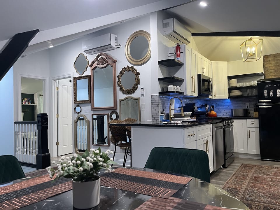 From dining toward the kitchen.