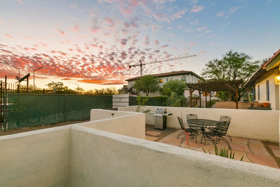 Step onto the back patio and enjoy the incredible sunrises and sunsets of Tucson