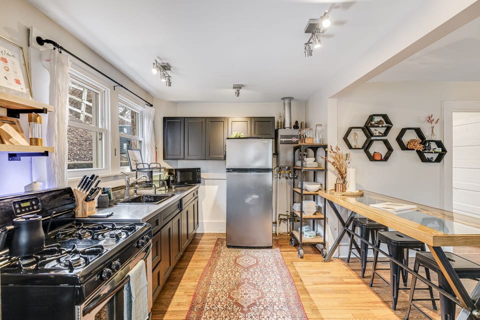 Spacious, industrial-inspired design.