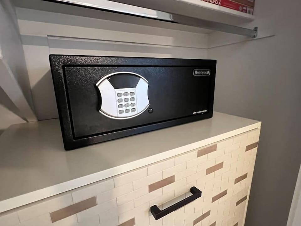 Safe in primary bedroom