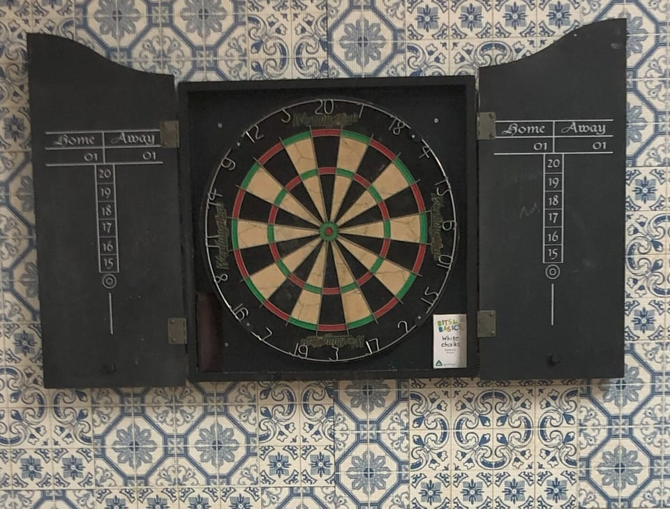 There's also a dart board