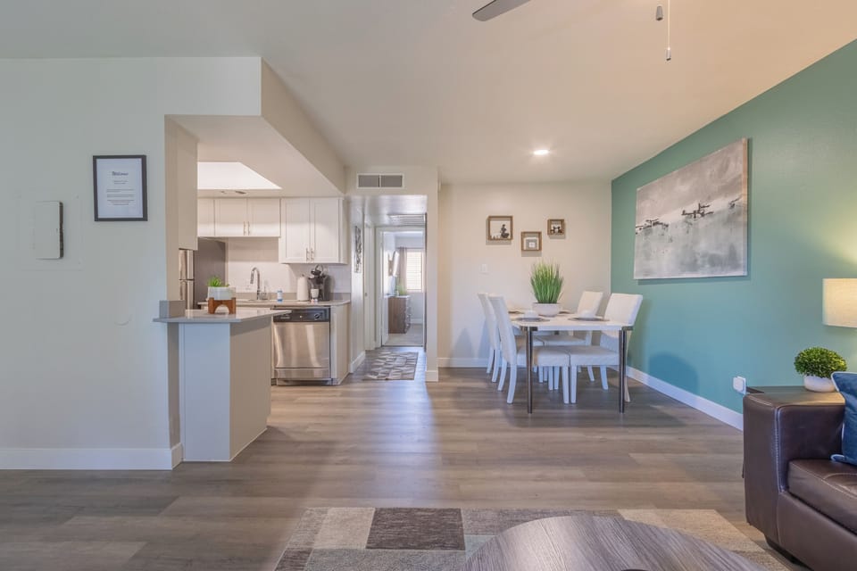 Spacious open layout for dining and living area