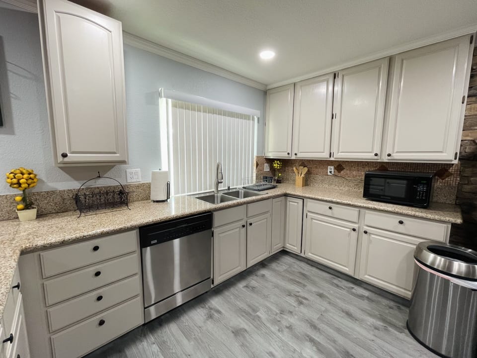 Cabinets that are fully equipped for everything guest need during their stay.