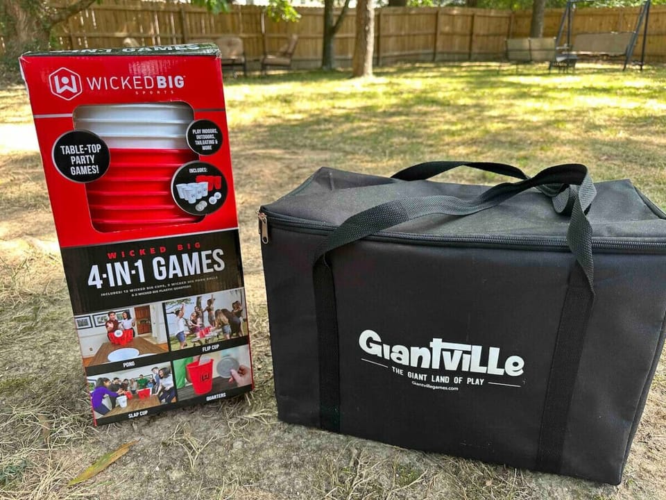 Giant Yard Games are located in our shed.  You can enjoy the fire pit and get a little competitive while you relax outback.