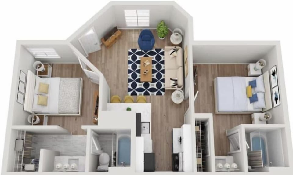 for layout purposes only (we have three beds total)