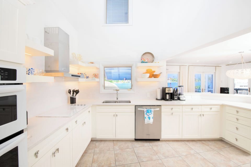 Kitchen with ample counter space. 