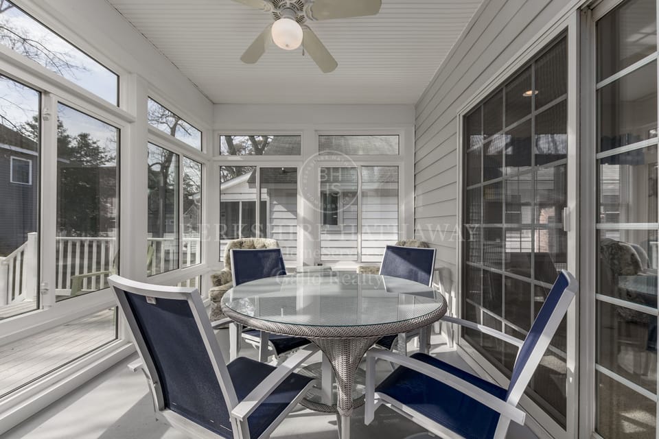 Back Porch sitting & dining area