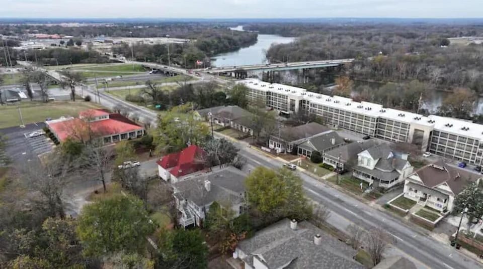 Overview of Montgomery Whitewater and Maxwell AFB in the background.