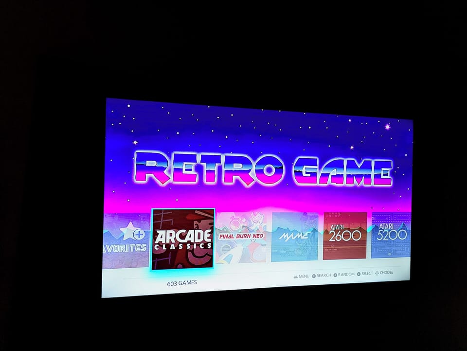 20,000 Retro Arcade Games in the loft