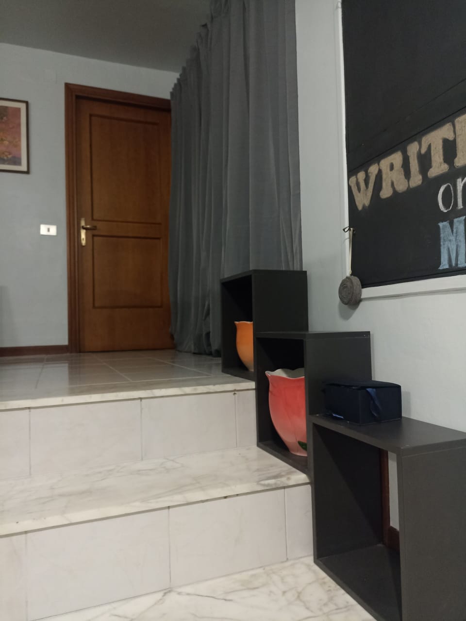 ...three steps to the bathroom...