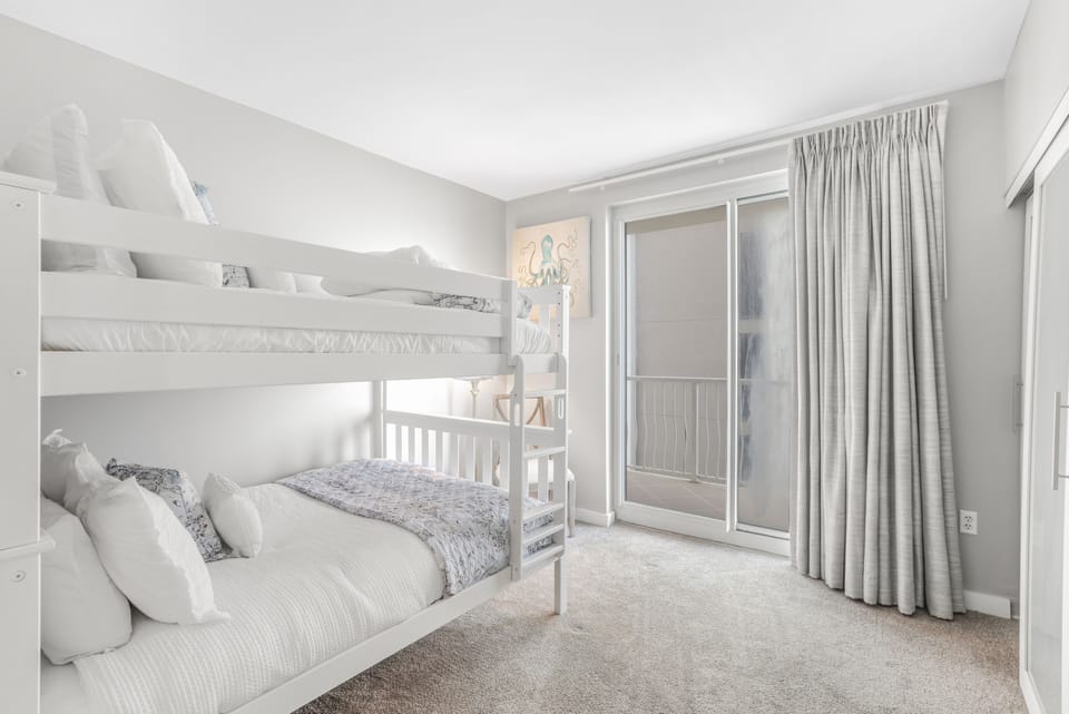 Our bunks have a dedicated balcony with a beach view!