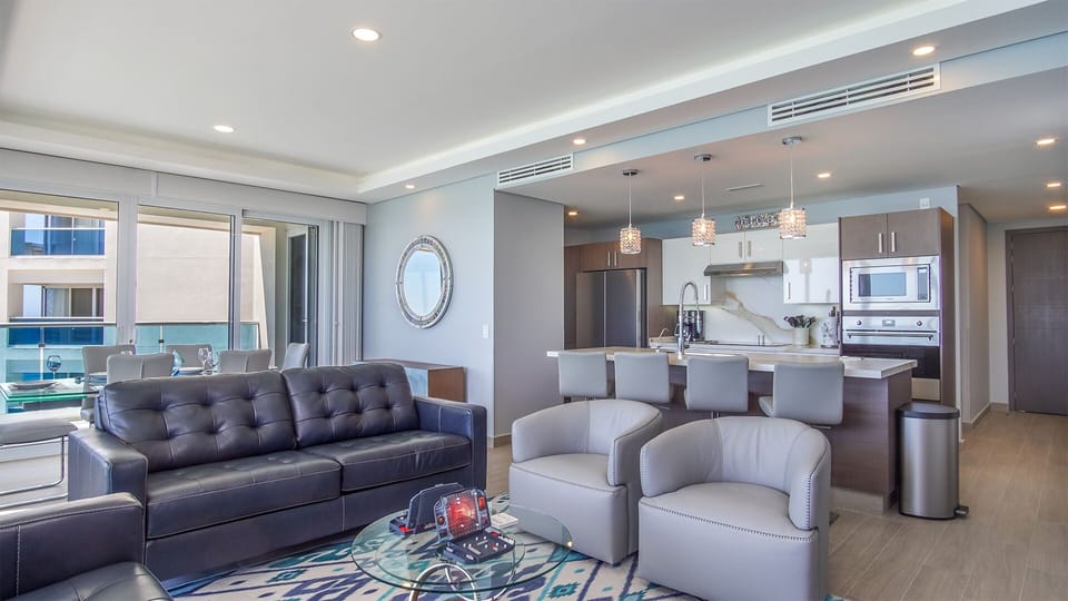 Main living area w/ kitchen.