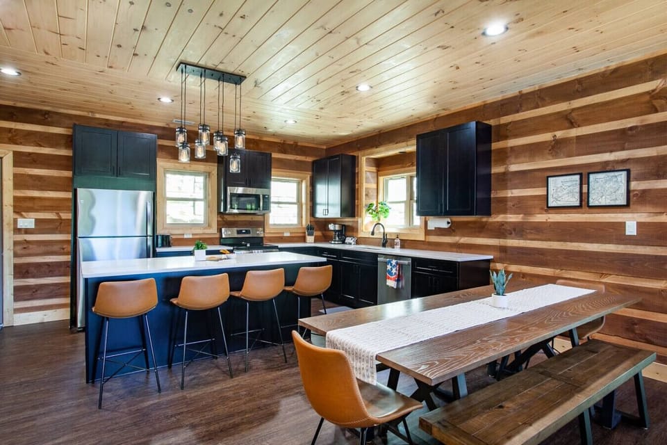 open kitchen dinning areas