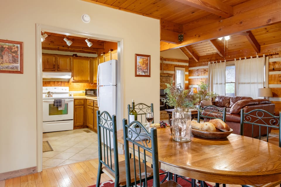 Located next to the kitchen and main living area.