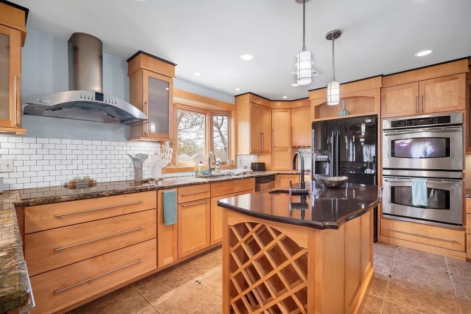 Double oven and stove top