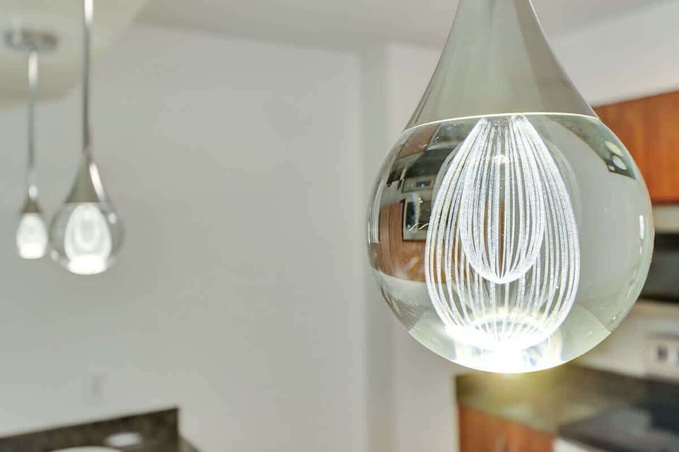 Sleek and contemporary decor accents elevate the space.