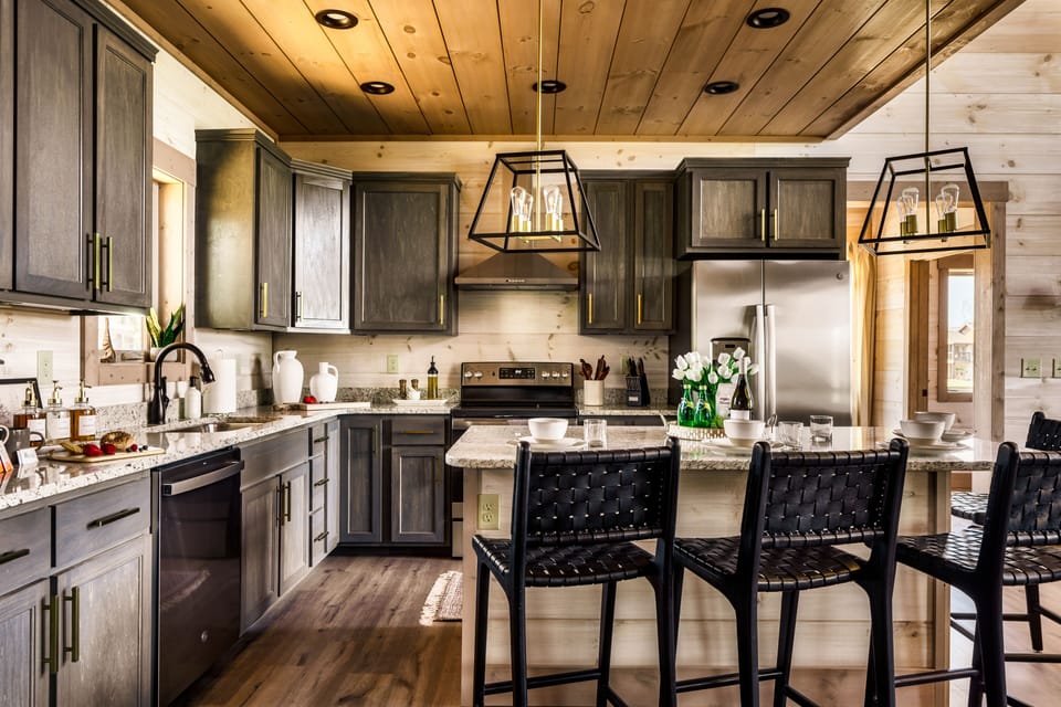 Fully stocked kitchen includes olive oil and basic spices.