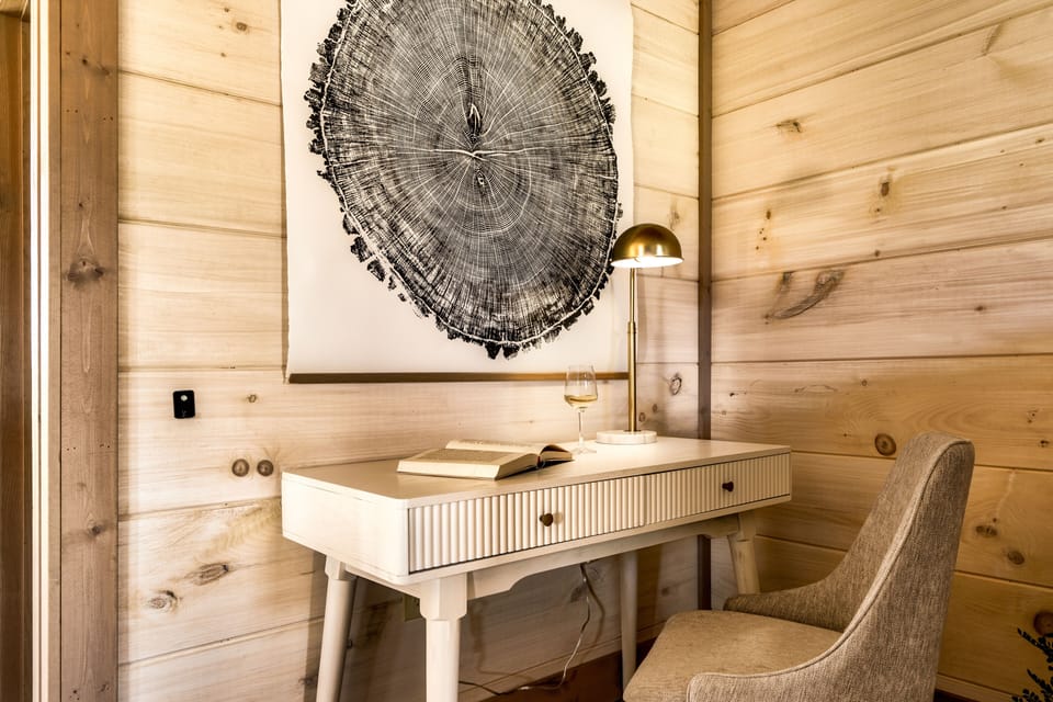 Workspace provided in the loft.