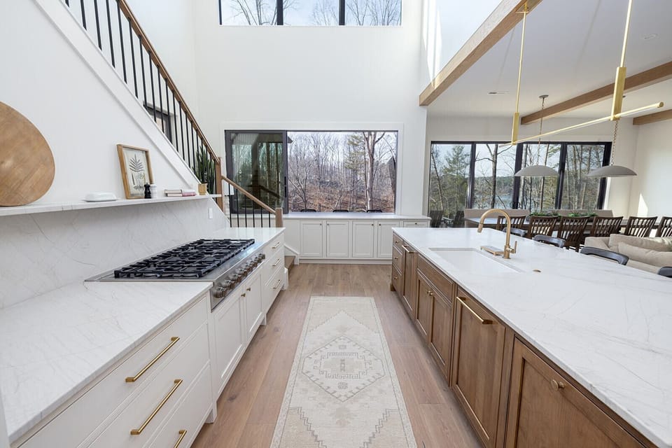 Kitchen pass-through.