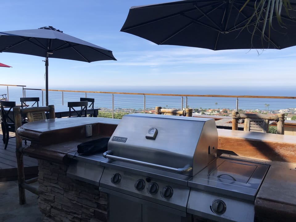 View from built-in BBQ