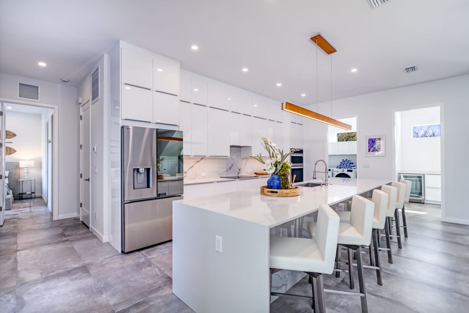 Feel creativity flow in this spacious kitchen, where every meal celebrates flavor and togetherness.