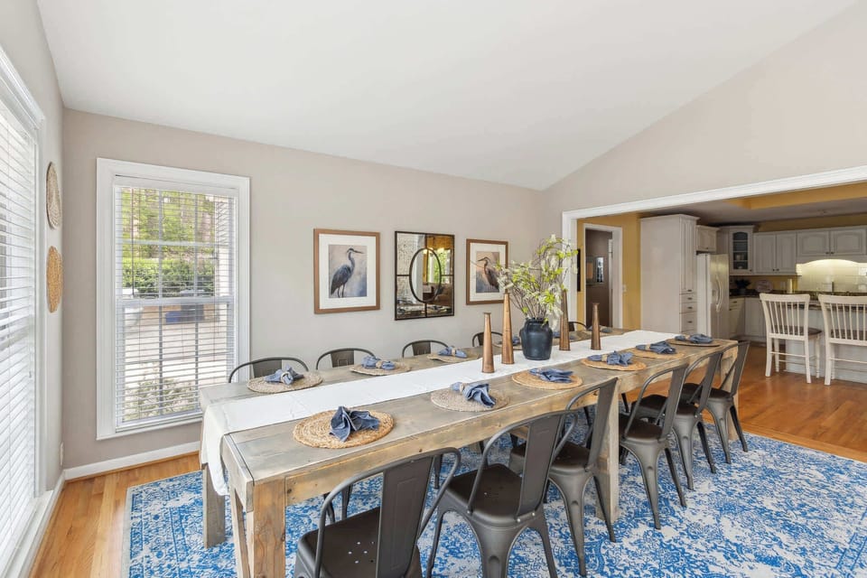 Gather around and savor meals in style – our cozy dining area is perfect for shared moments and good food. 🍴✨ #DiningDelight #AirbnbComfort