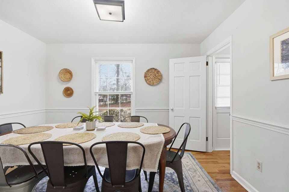Bright dining area with natural light, perfect for shared meals and conversations.