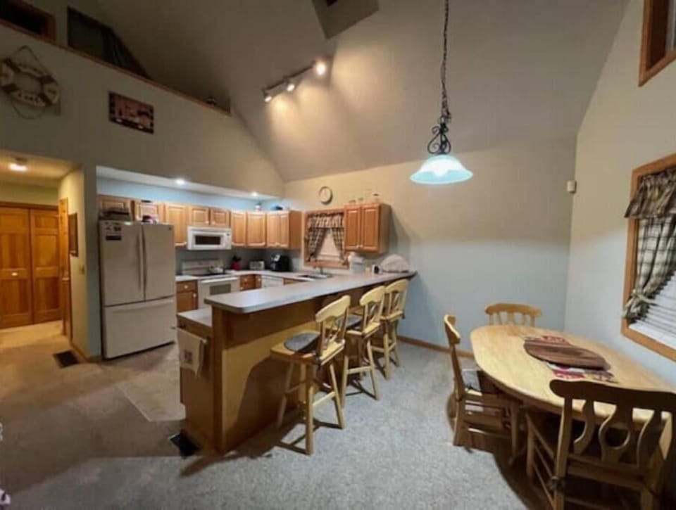All equipped kitchen.  