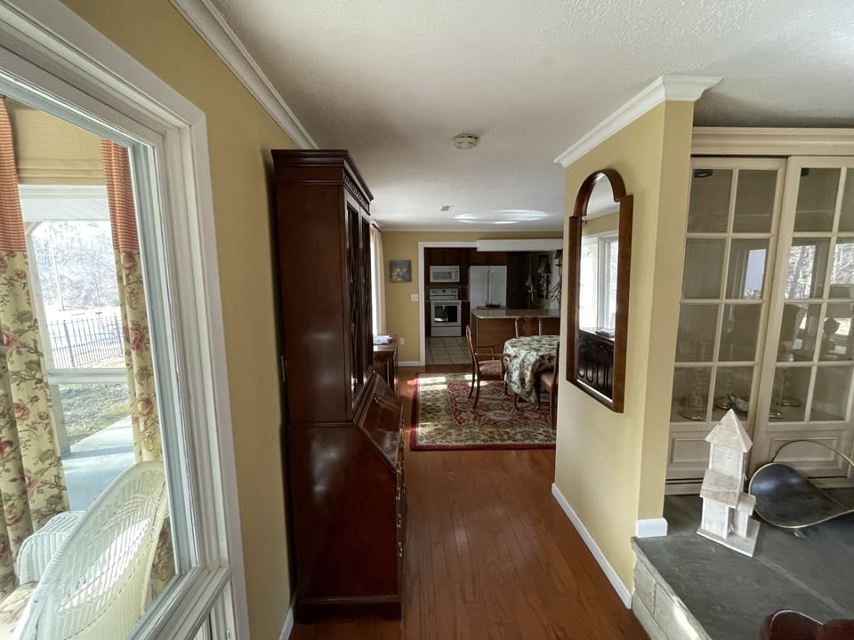 Separation from living and dining. Allows guests to have separate spaces. 