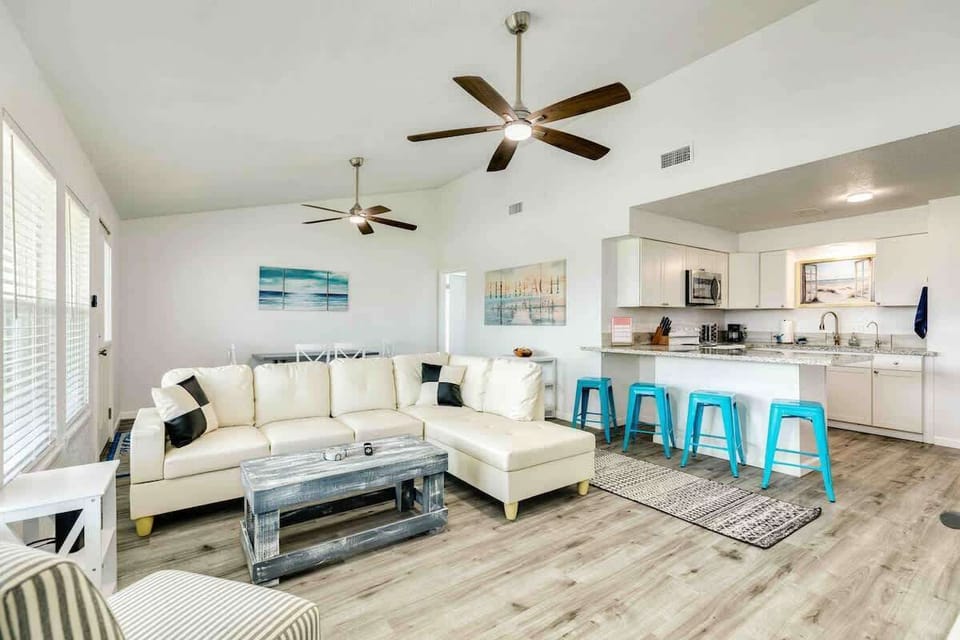 Open Living, Dining, and Kitchen Area