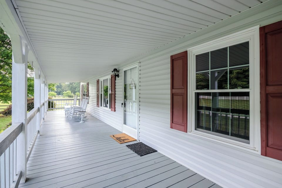 Front porch with rockers to enjoy the view.