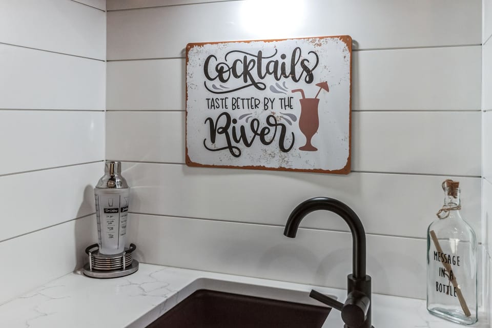 Unwind with a glass of wine and a gourmet meal in this serene setting