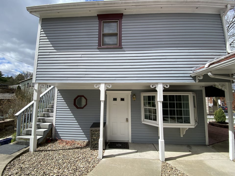 Side door entryway. The door with the keyless entry pad.